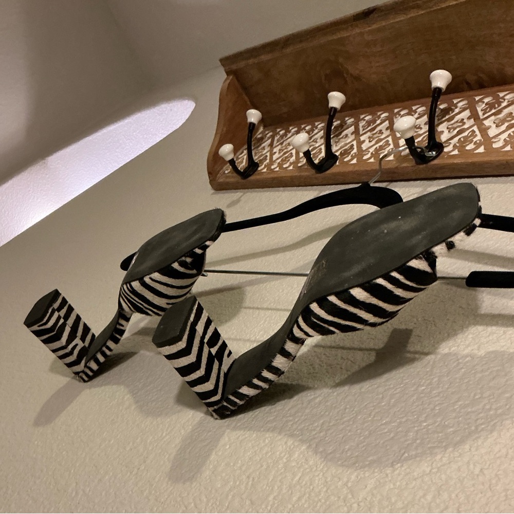 Black Suede Studios Zebra Mules Size 7 - Picture 10 of 10